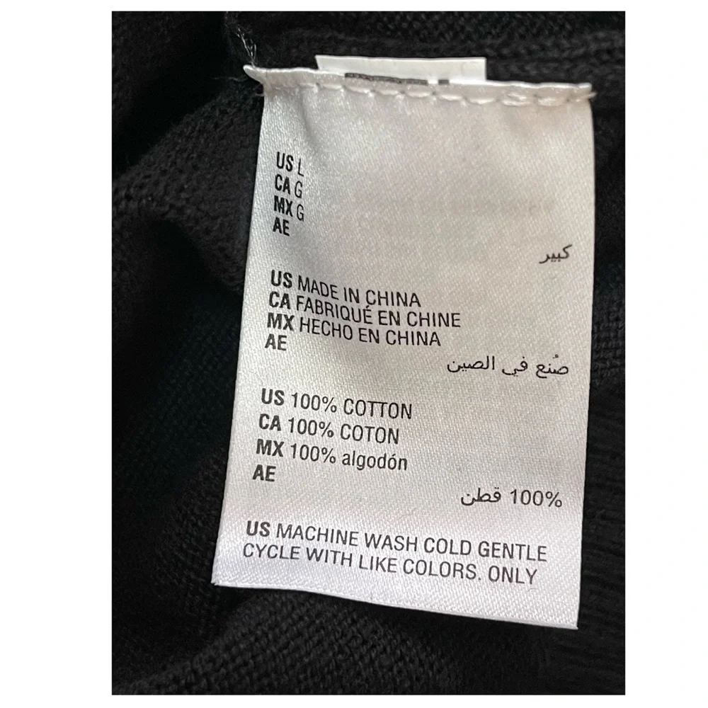 Club Room Mens Button Mock Neck Sweater Size L Deep Black - Picture 6 of 10